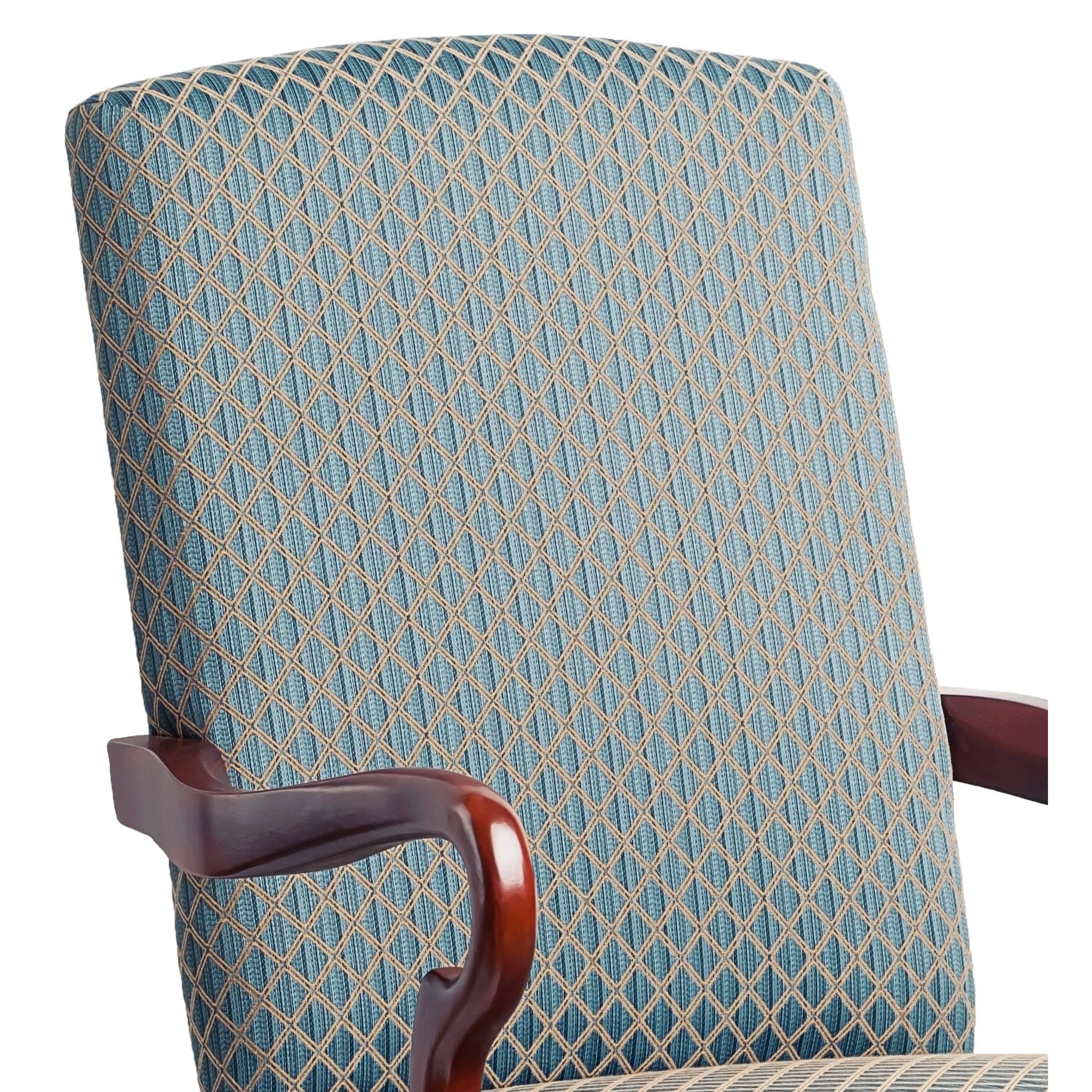 Copper Grove Casalis Cherry Finish Gooseneck Accent Chair Dayton Beige