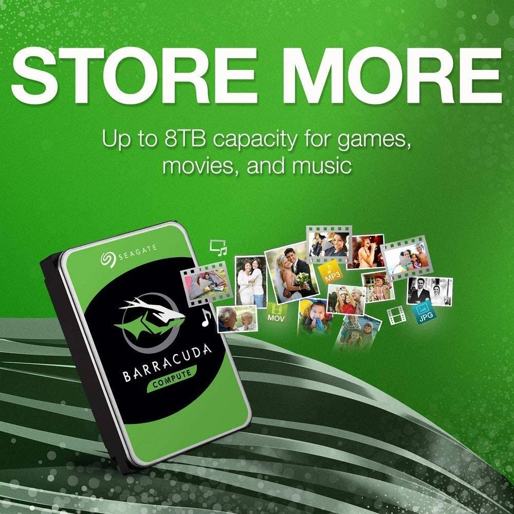 Seagate Barracuda 2TB Internal Hard Drive HDD–3.5 inch SATA 6Gb/s 7200 RPM Cache