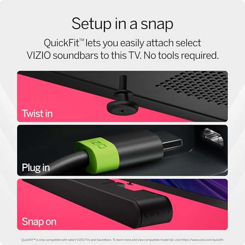 VIZIO 50-inch Quantum Pro 4K 120Hz QLED HDR10+ Smart TV with Dolby Vision, Active Full Array, 240Hz @ 1080p PC Gaming, WiFi 6E, Apple AirPlay, Chromecast Built-in, M50QXM-K01, 2023 Model