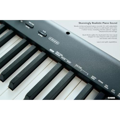 Casio CDP-S160 – 88-Key Weighted Digital Piano with Scaled Hammer Action Keyboard | Duet Mode for Students | Realistic Feel, Slim & Portable | Built-In Tones, Effects, USB-MIDI, Speakers | Black