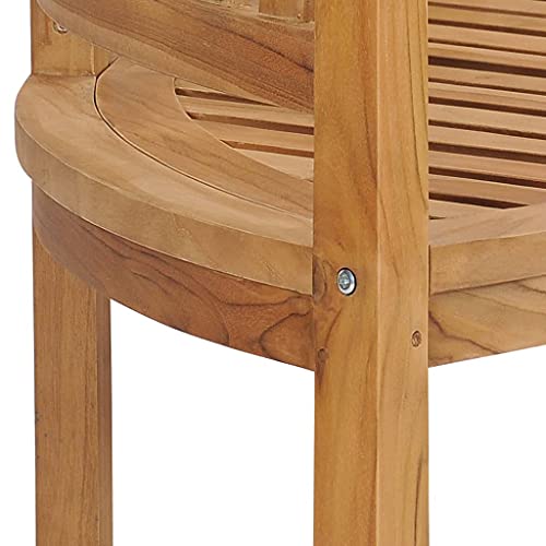 Banana Bench 70.9" Solid Teak Wood,Stylish BananaShaped Teak Wood Bench for Garden, Patio or Living Room Patio Seating Furniture