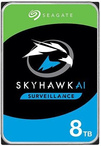 Seagate Skyhawk AI 8TB Video Internal Hard Drive HDD �C 3.5 Inch SATA 6Gb/s 256MB Cache for DVR NVR Security Camera System with in-House Rescue Services (ST8000VE001)