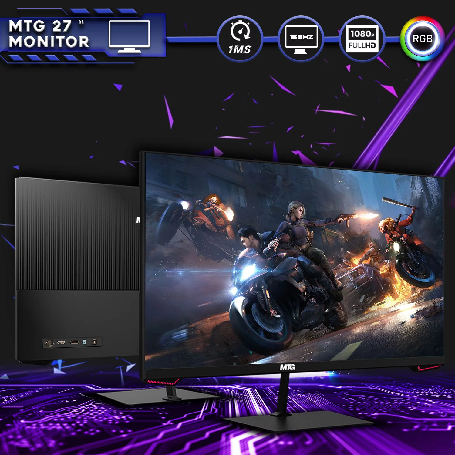 Restored Gaming Desktop PC, Intel i7 6th Gen, TechMagnet Zeus Pro 6, GT 1030, 32GB RAM ARGB, 1TB SSD + 4TB HDD, 27 Inch 165hz Gaming Monitor, RGB Front Panel 385 patterns, RGB Kit, Win 10 Pro (Refurbished)