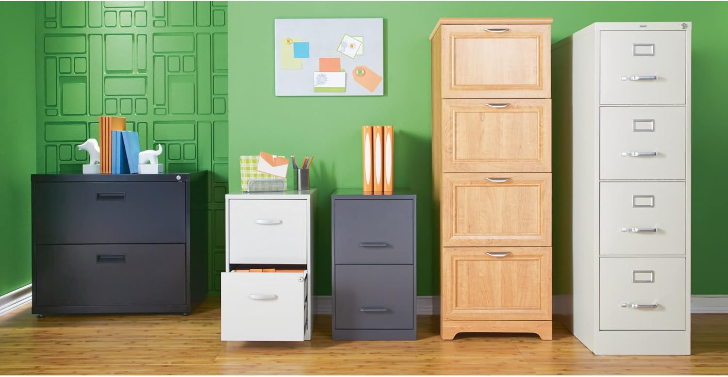 Realspace® 18"D 2-Drawer Vertical File Cabinet, Charcoal