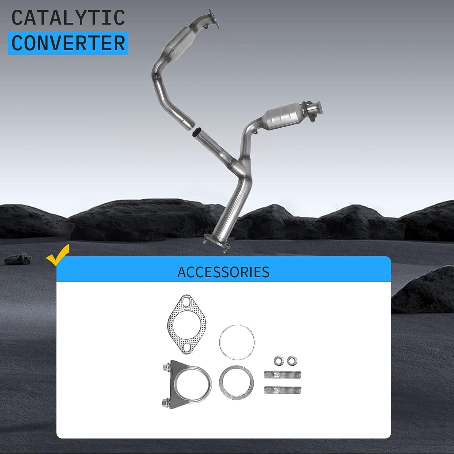 High Flow Catalytic Converter Compatible with Chevrolet Silverado 1500 Suburban 1500 Avalanche Tahoe/GMC Sierra 1500 Yukon 2007-2008 50469