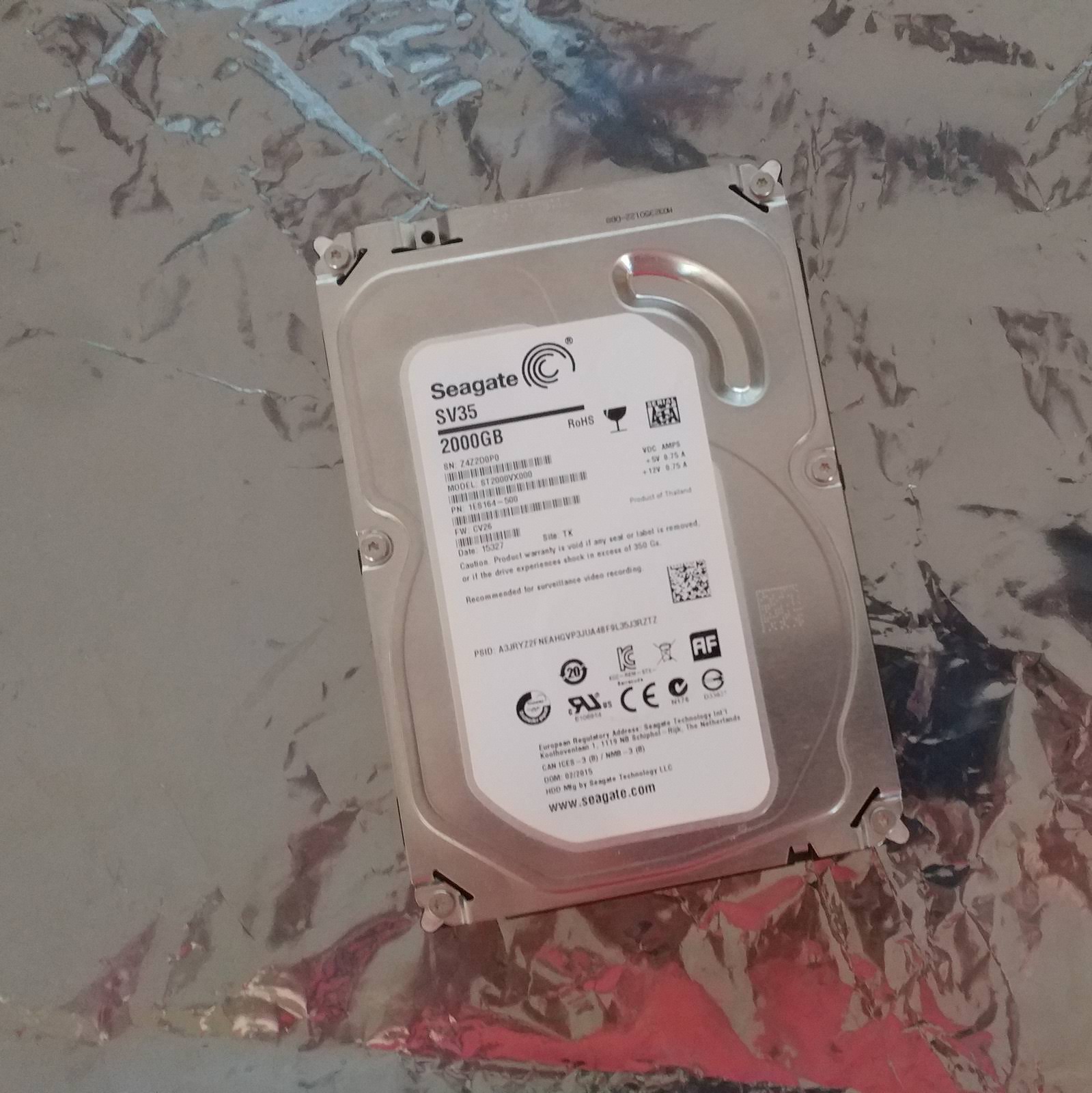 Seagate St2000vx000 SV35.5 2TB SATA Internal Hard Drive
