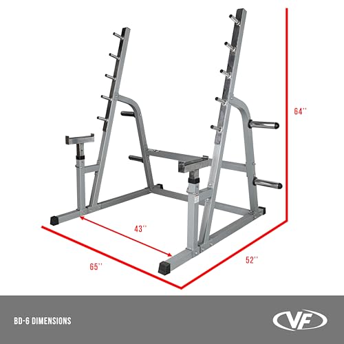 Valor Fitness Bench Press and Squat Rack Combo Half Power Cage w/ Adjustable Spotter Arms