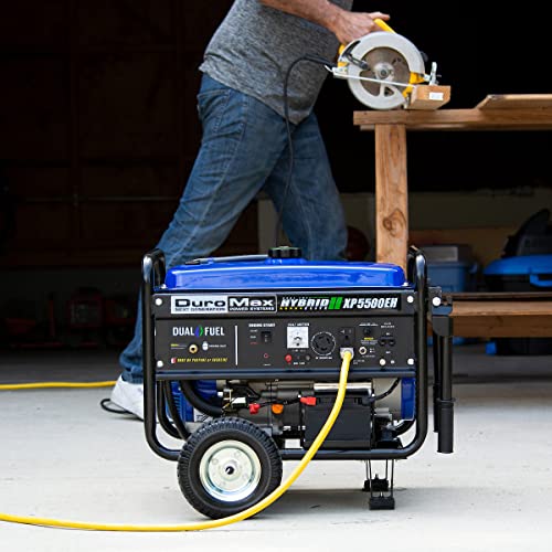 DuroMax XP12000EH 12,000-Watt Dual Fuel Portable Generator – Gas & Propane, Electric Start, Whole Home Backup Power, Transfer Switch Ready, RV & Emergency Ready