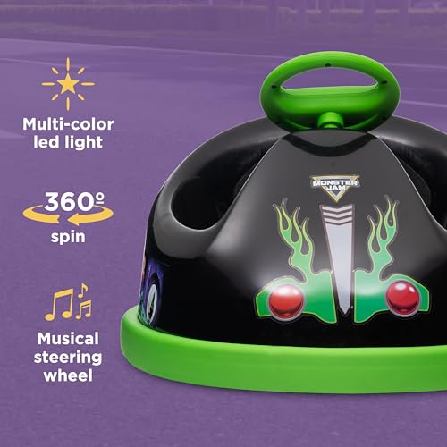 Bluey Bumper Car for Kids, 2 Speed Electric Bumper Car Vehicle, Toddler Bumper Car with Remote Control and 360 Degree Turning, 6V Motor, LED Lights, Gifts for Toddlers