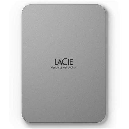 LaCie Mobile Drive STLP4000400 4TB USB-C Portable Hard Drive Moon Silver