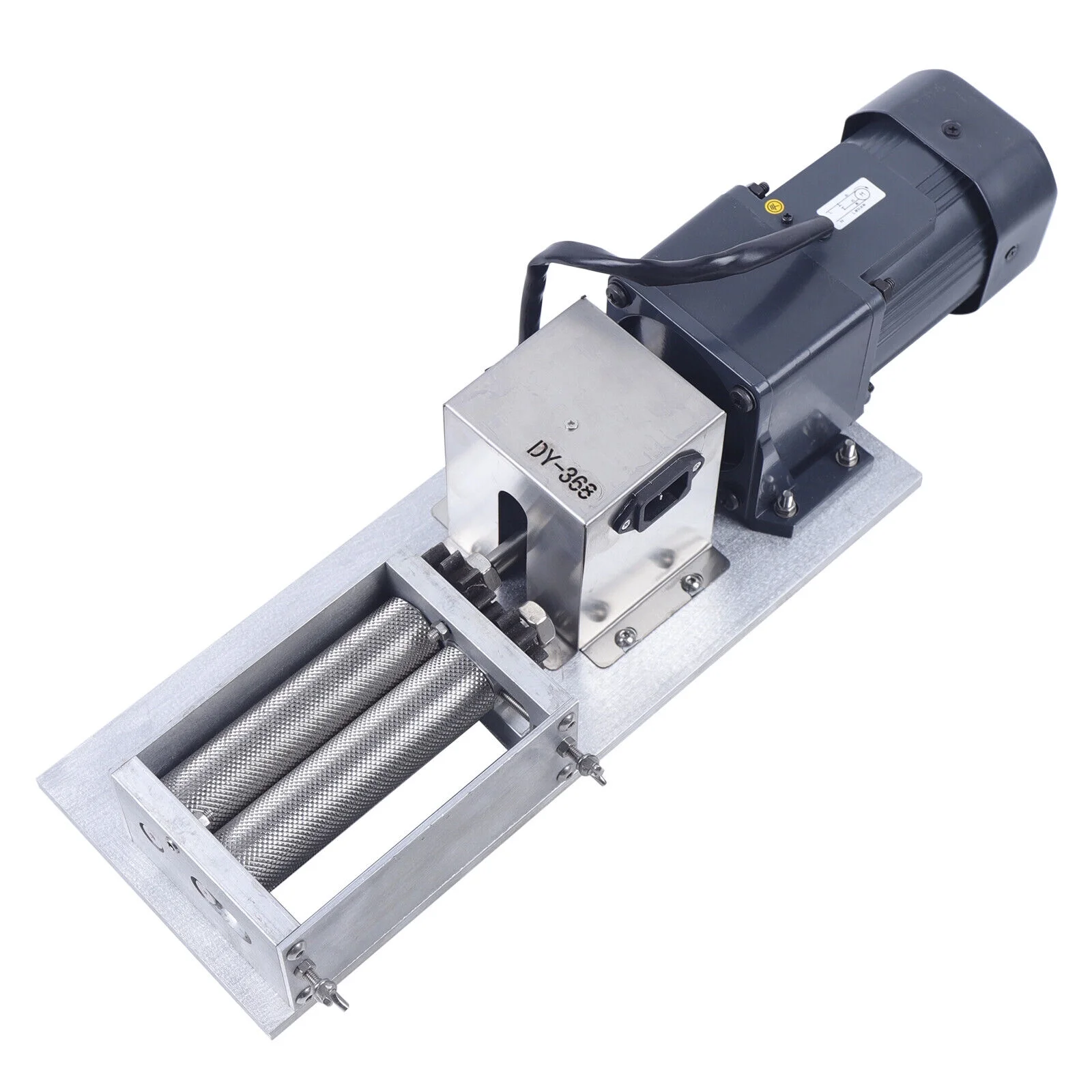 Malt Mill Electric Grain 60W  Rice Corn Grain Coffee Wheat Feed Mill Wet / Dry Cereals Grinder Mill 110V Homebrew Barley Multi-functional Grinder Malt Crusher 2 Roller w/ 4 Hopper Adjustable Roller