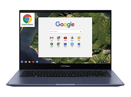 ASUS Chromebook Thin and Light 2-in-1 Laptop, 14" HD Touchscreen, Intel Celeron N4500, Intel UHD Graphics, 4GB RAM, 128GB Storage (64GB eMMC+MTC 64GB Flash Memory), Chrome OS, Blue