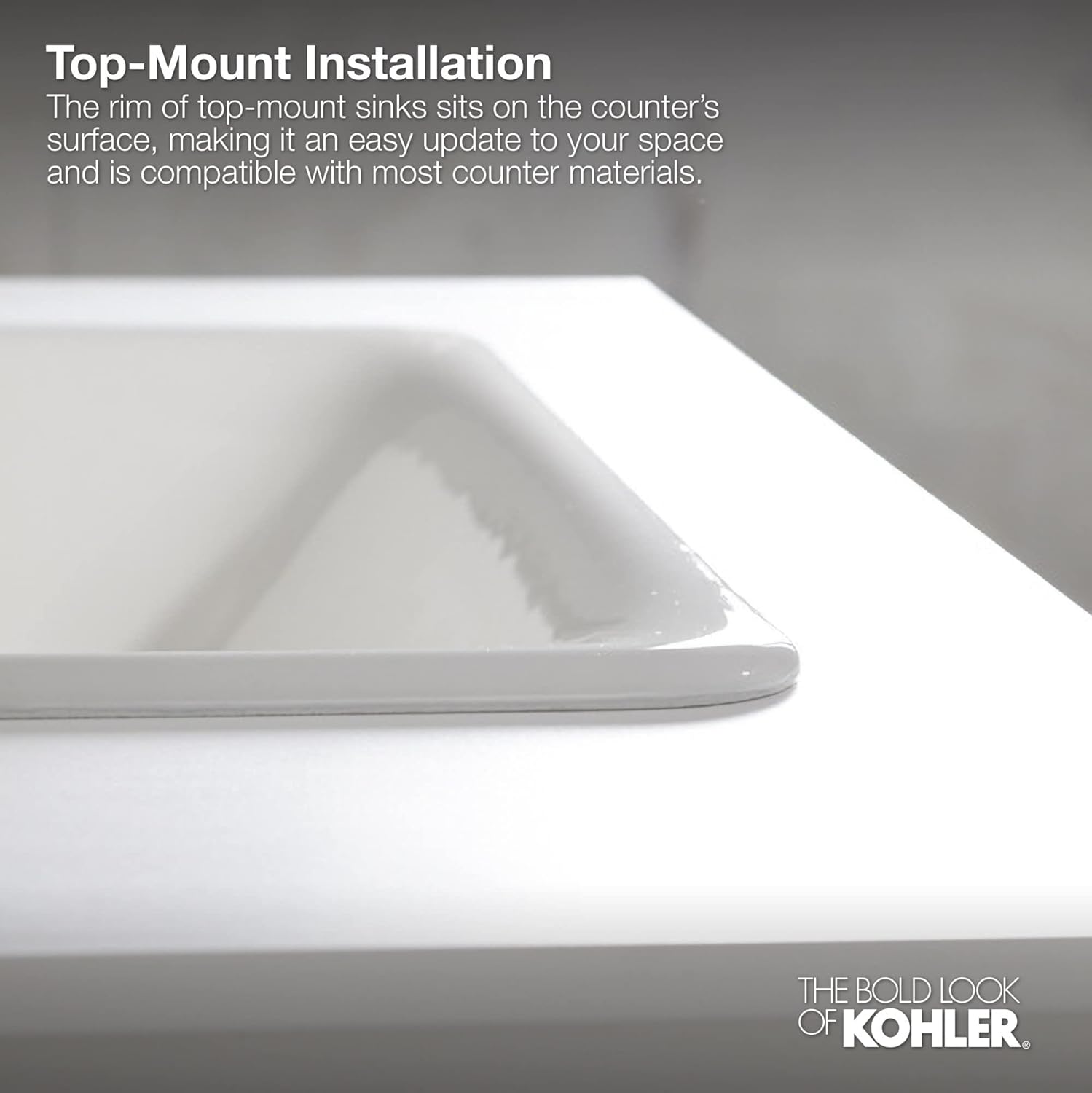KOHLER K-20000-0 Caxton Under-Mount Bathroom Sink, White