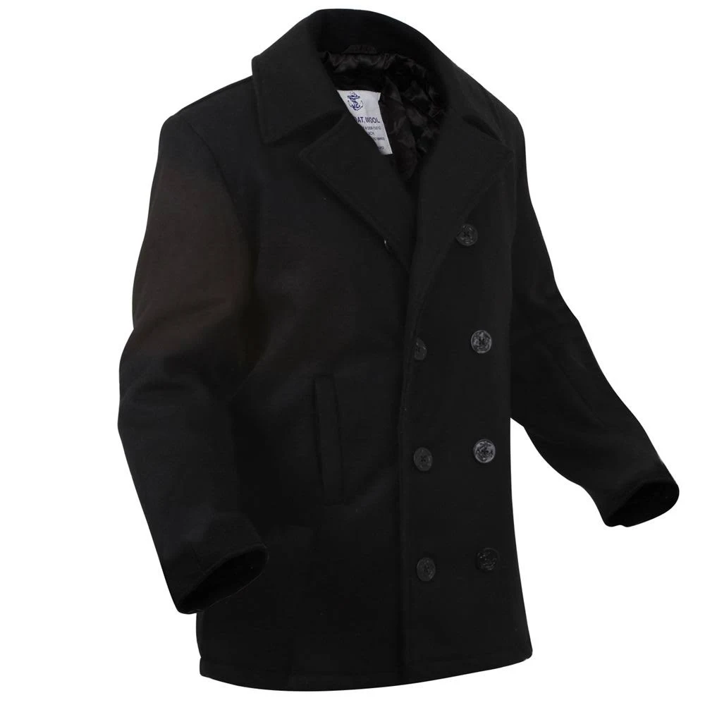 Rothco US Navy Type Pea Coat - Black - 2XL