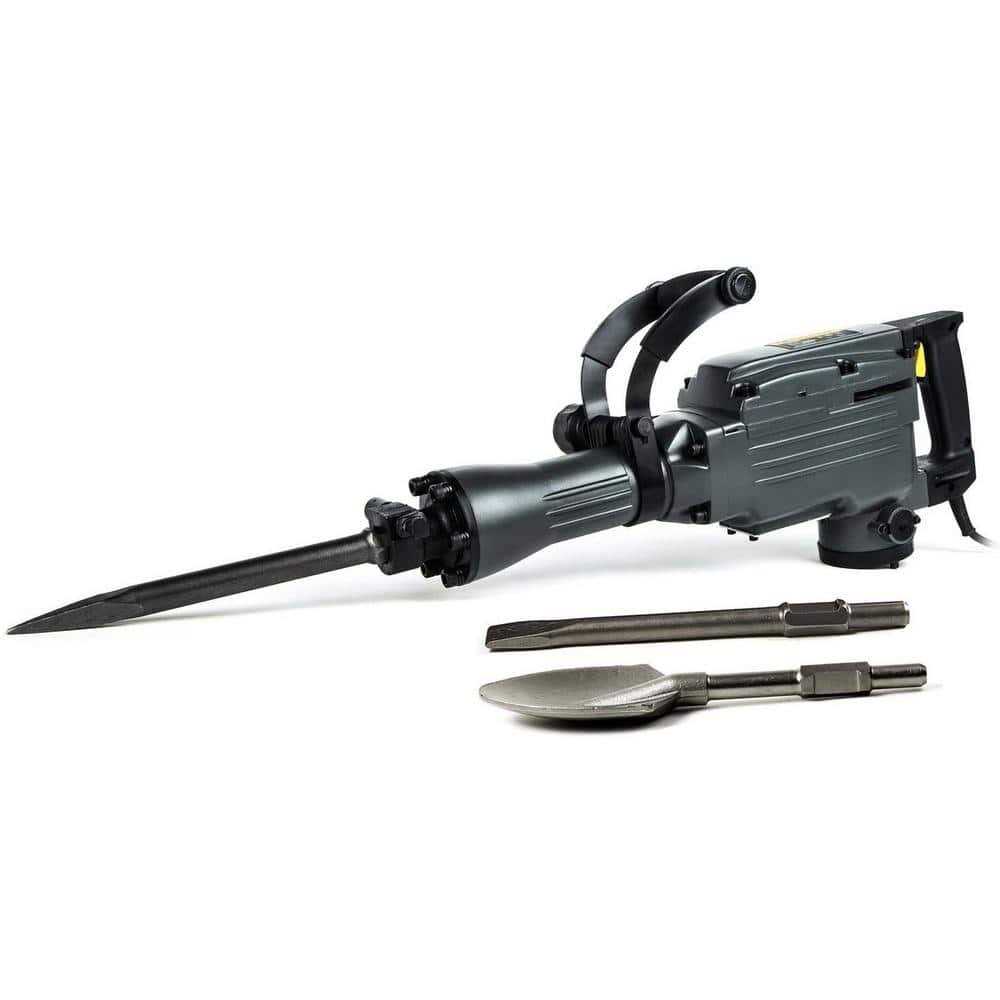 TR Industrial 11 Amp 31 lbs. Demolition Jack Hammer with Point, Flat and Spade Chisels - Shop Hardware Tools Online Store