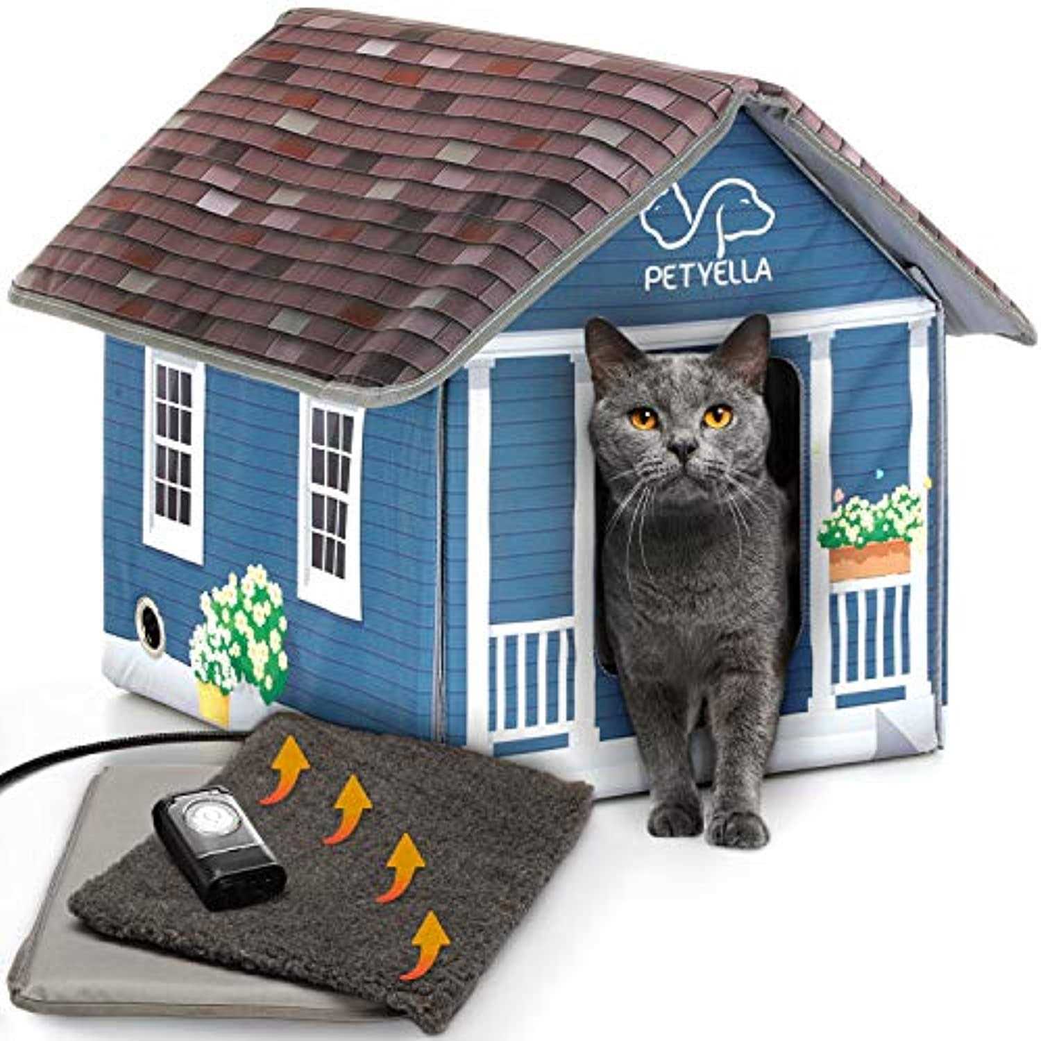 PETYELLA Heated cat Houses for Outdoor Cats in Winter - Pet Supplies online store