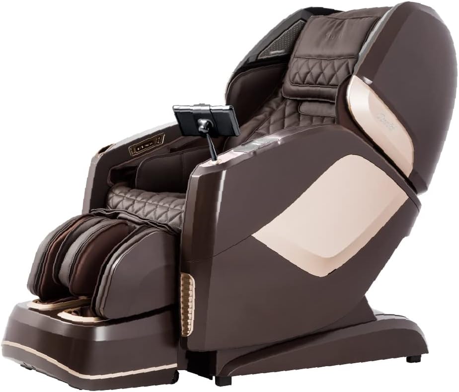 Osaki OS-4D Pro Maestro LE SL-Track Massage Chair with Foot Roller, Zero Gravity, Space Saving Design, Brown