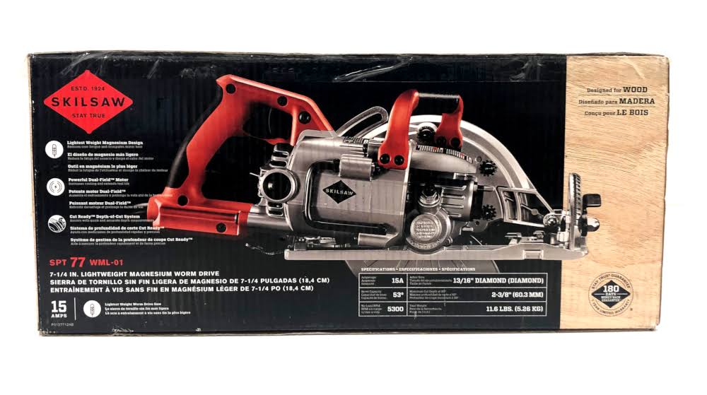 Skilsaw 15-Amp Worm Drive Corded Circular Saw, Red