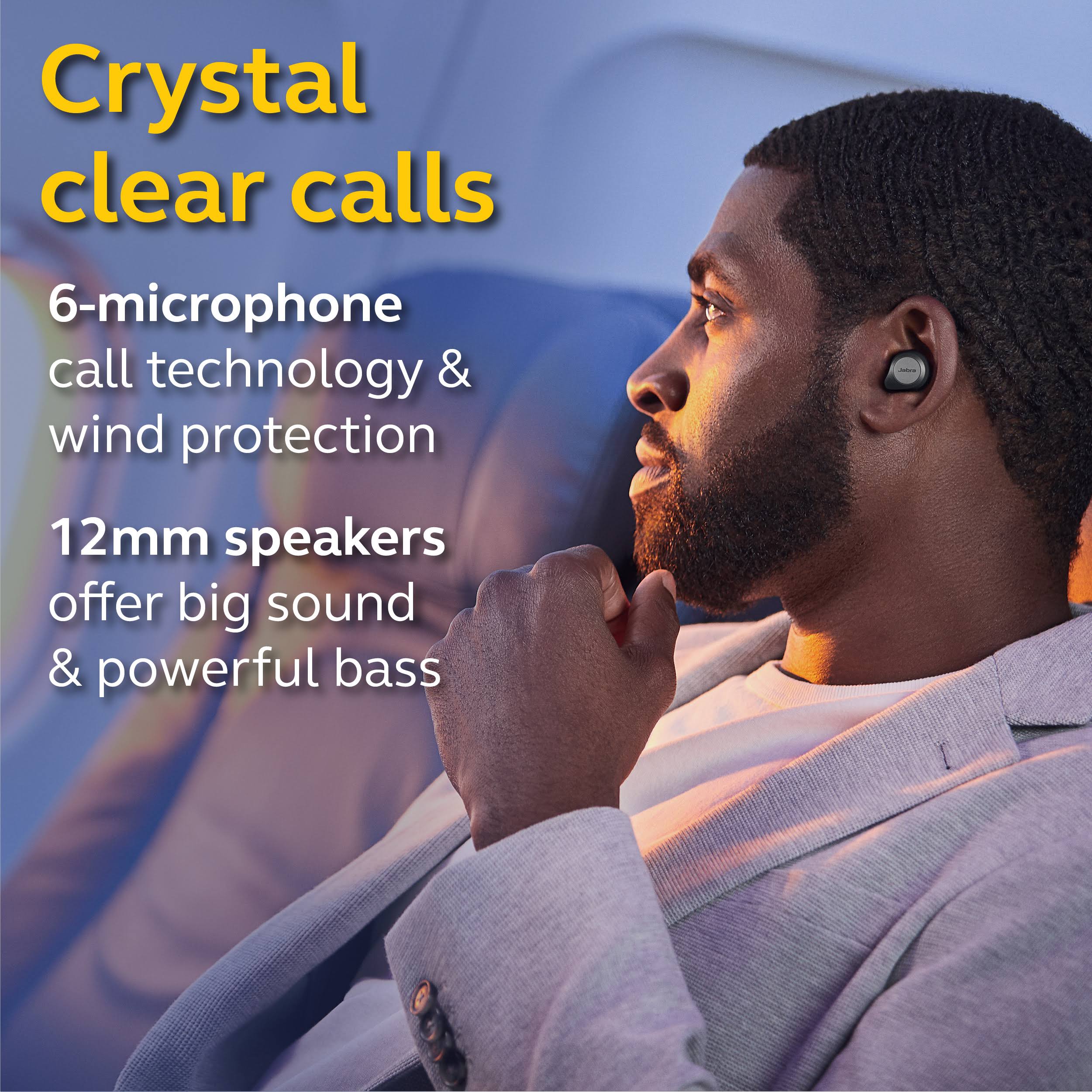 Jabra Elite 85t Bluetooth Wireless In-Ear True Earphones with Mic - Noise-Canceling - Titanium Black