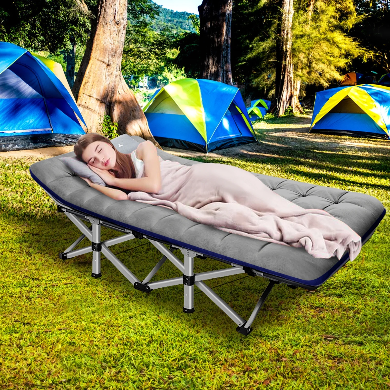 Lilypelle Folding Camping Cot for Adult，Portable Fold Up Cot， Sleep Cot for Home/Office/Hospital