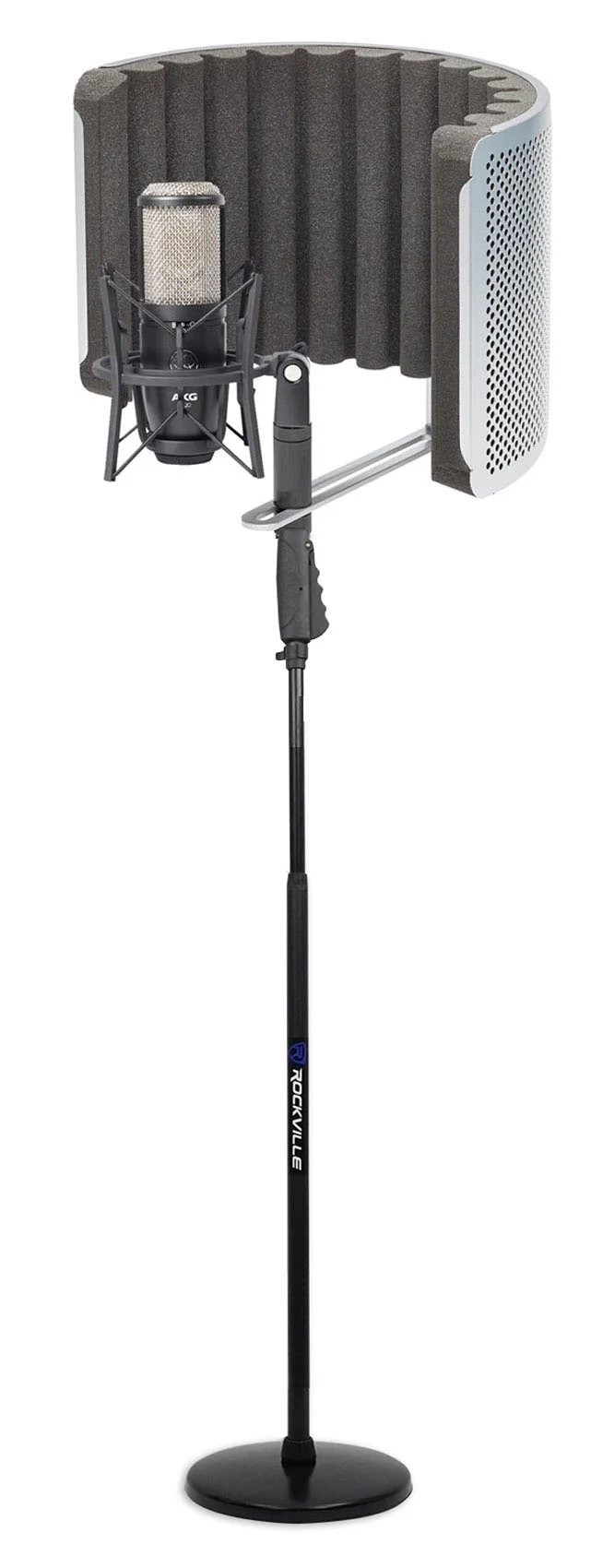 AKG P420 Studio Condenser Recording Microphone+Samson Vocal Booth+Stand