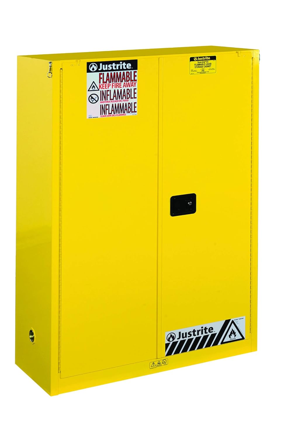 Justrite 894520 Sure-Grip EX Flammable Safety Cabinet, 2 Door, Self Closing, Dimensions (H x W x D): 44 x 43 x 18 inch (1651 x 1092 x 457 mm); 45 gal. (170L)
