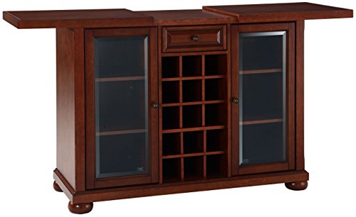 Crosley Furniture Cambridge Sliding Top Bar Cabinet - Black