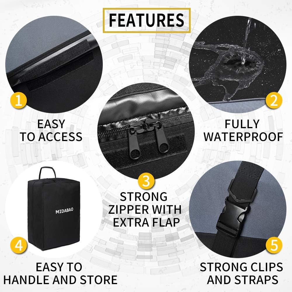 Thickened 21 Cubic Waterproof Duty Car Roof Top Carrier-Car Cargo Roof Bag Car Roof Top Carrier ，Includes Anti-Slip Mat