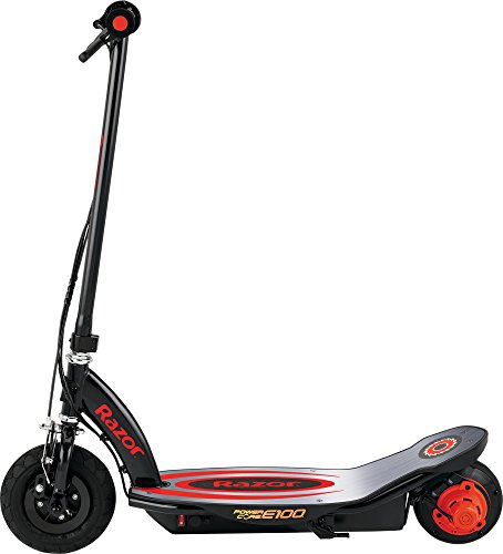 Razor Power Core E100 Electric Scooter - 100w Hub Motor, 8" Air-Filled Tire, Up to 11 mph and 60 min Ride Time, for Kids Ages 8 and Up