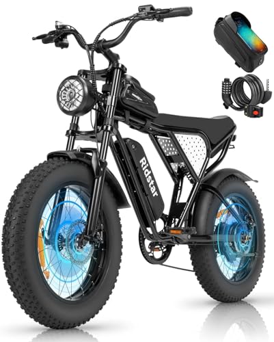 Electric Bike for Adults, 𝟭𝟬𝟬𝟬/𝟭𝟮𝟬𝟬/𝟭𝟱𝟬𝟬/𝟮𝟬𝟬𝟬𝗪,25/30/35MPH Dirt Bike, 48V 15/20AH,52V 40AH Removable Battery, Max 50-180Miles Motorcycle, 20" Fat Tire Ebike, 7-Speed & UL Bicicleta