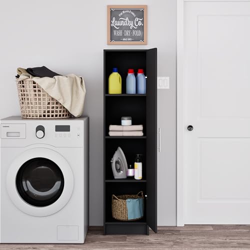 Prepac Elite 16" Storage Cabinet, White Storage Cabinet, Bathroom Cabinet, Pantry Cabinet & Elite 16" Wall Cabinet, White Storage Cabinet, Bathroom Cabinet, Pantry Cabinet