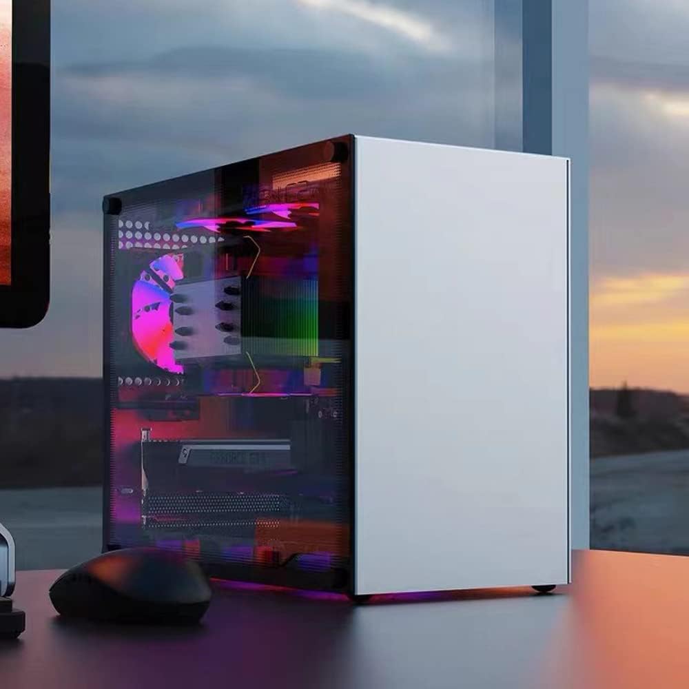 Aluminum Alloy Computer Case ZZAW C2, Support MATX Motherboard ATX SFX Power Supply Desktop PC Mini Micro Slim Portable 2022 Mid Tower Small Chassis with Tempered Glass for Gaming and Home Use