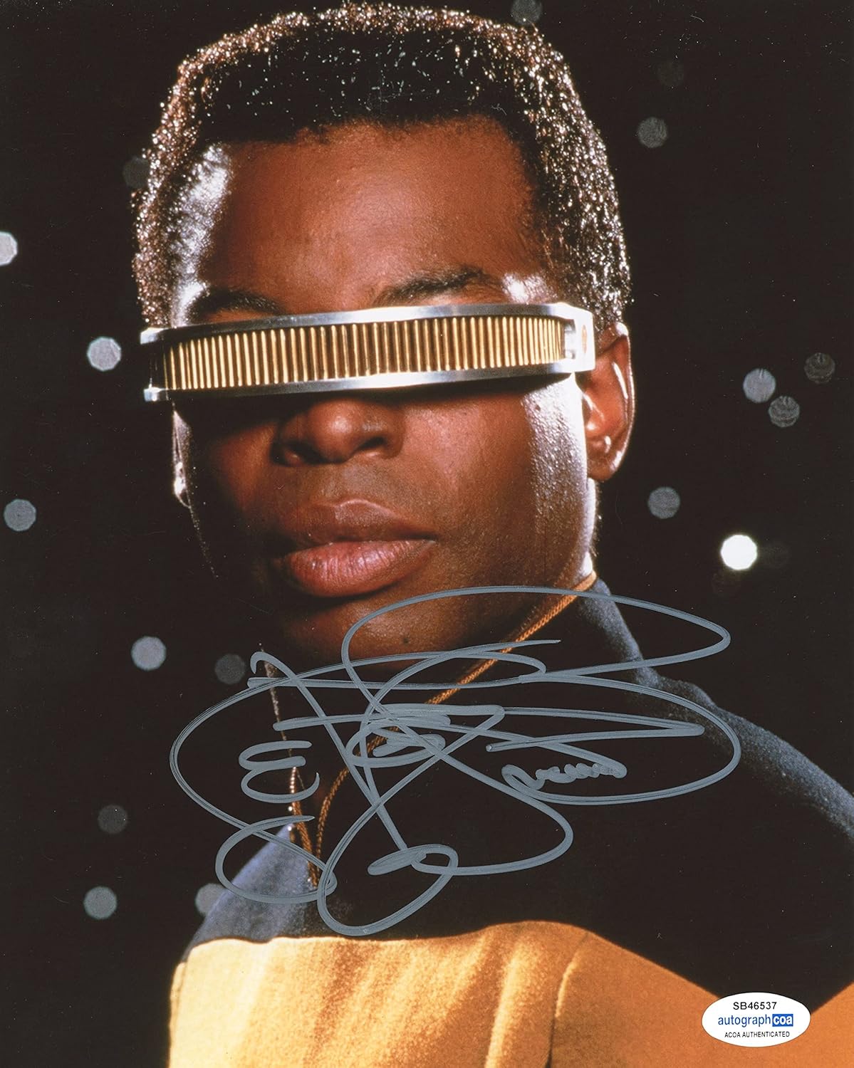 LeVar Burton"Star Trek" AUTOGRAPH Signed 'Geordi La Forge' 8x10 Photo ACOA