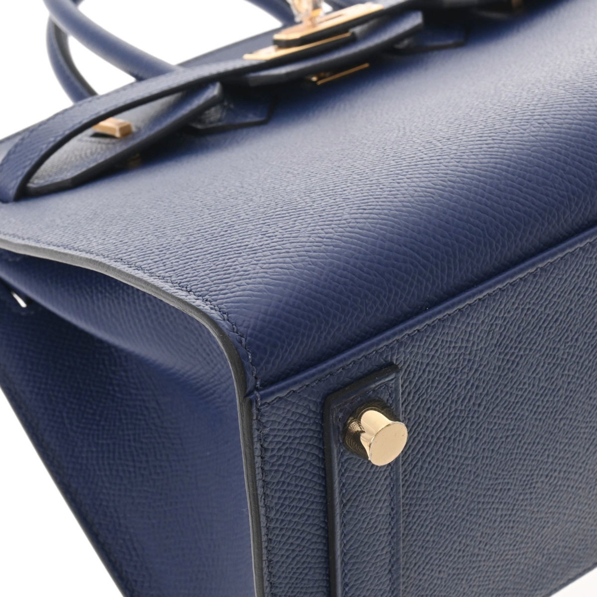 Pre-Owned HERMES Hermes Birkin 25 Serie Blue Saphir U Engraved (around 2022) Women's Vaux Epson Handbag (Like New)