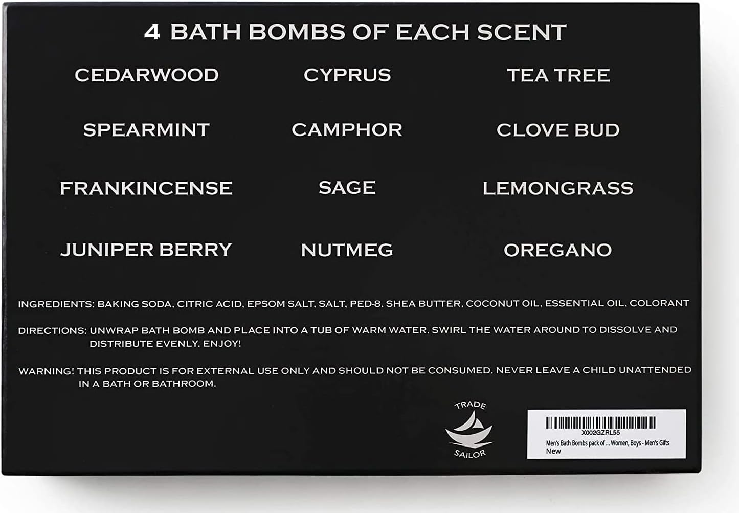 Men's Bath Bomb Gift Set of 48 by Natural Essence Pack of 2