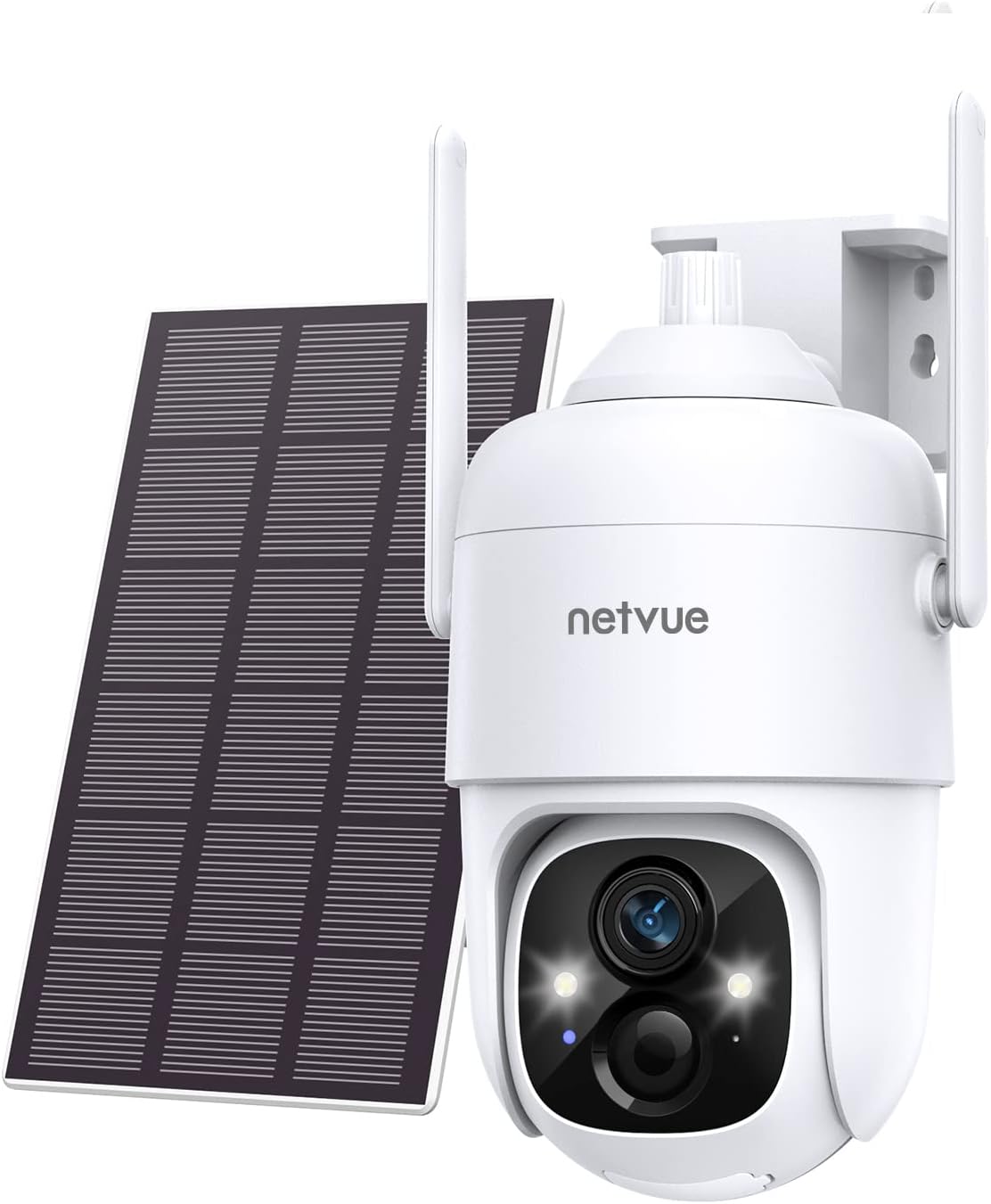 Wireless Security Cameras, Netvue Sentry Plus Outdoor WiFi Pan Tilt 360�� Camera, Solar Rechargeable Battery Powered for Home Security, PIR Motion/Human AI Detection, 2-Way Talk, Waterproof, SD/Cloud