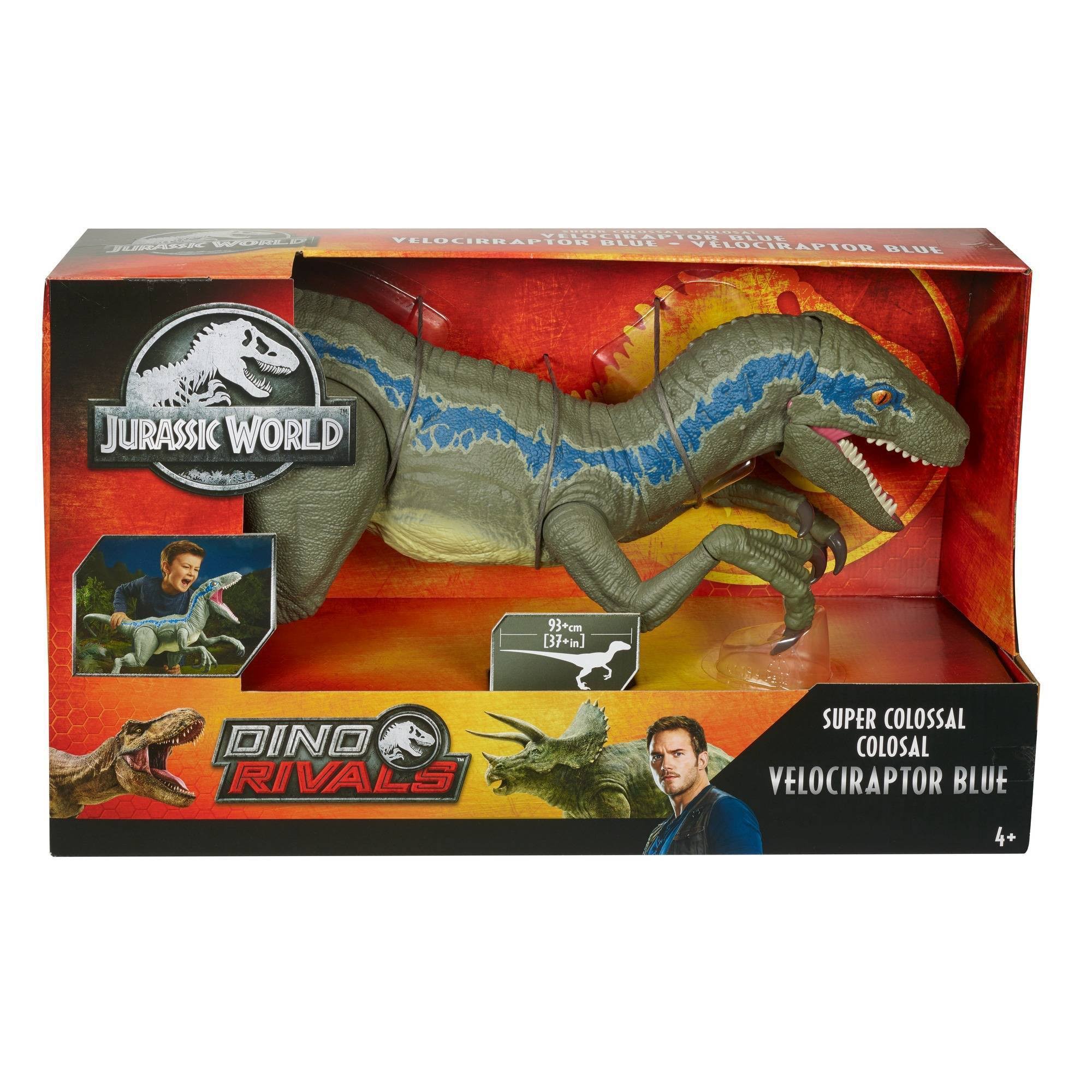 Jurassic World Super Colossal Velociraptor Blue
