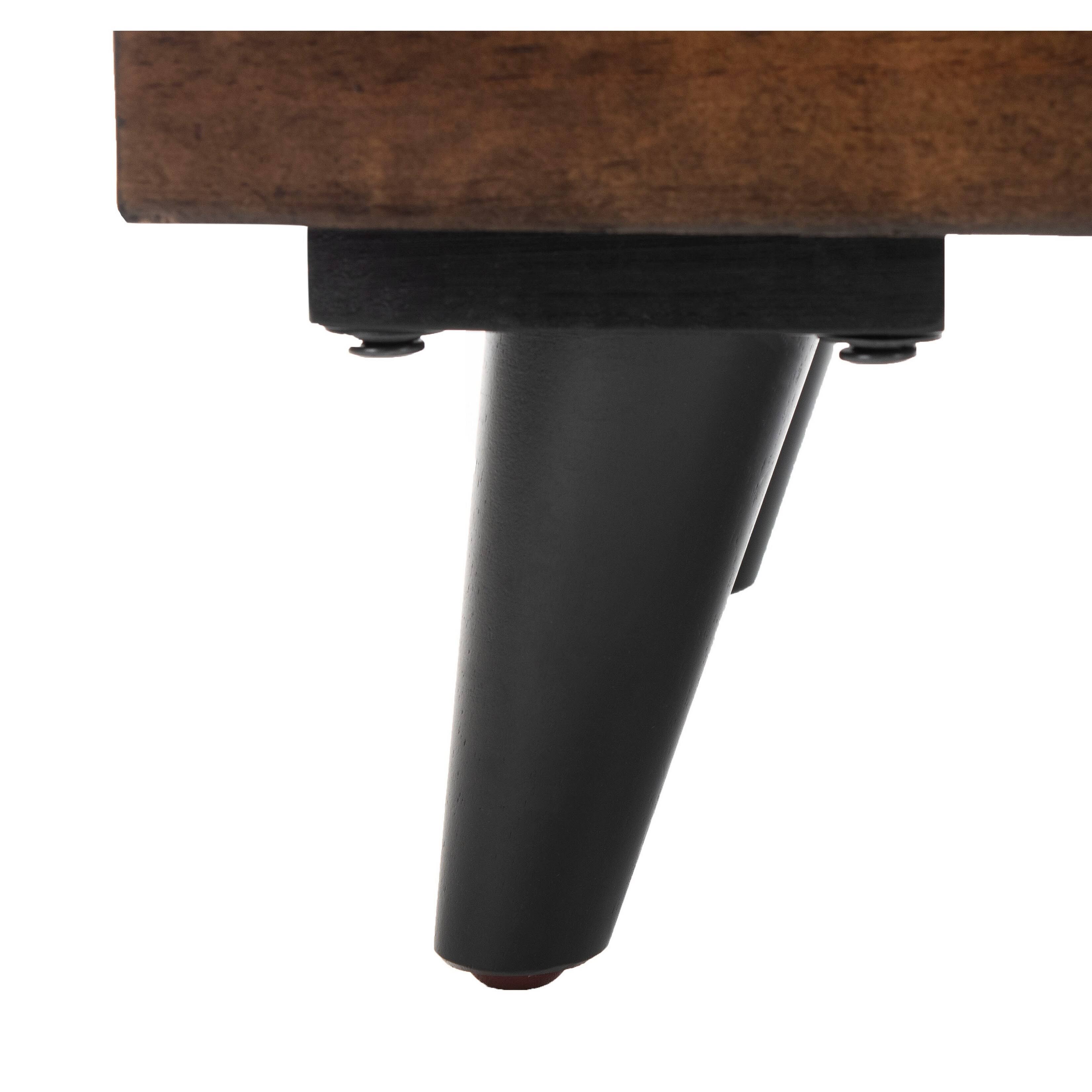 Safavieh Liam Light Beige u0026 Dark Oak Tufted Cocktail Ottoman
