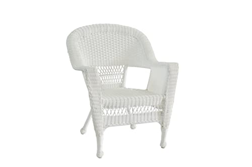 Jeco Wicker Chair with Red Cushion, Set of 2, Espresso/W00208-