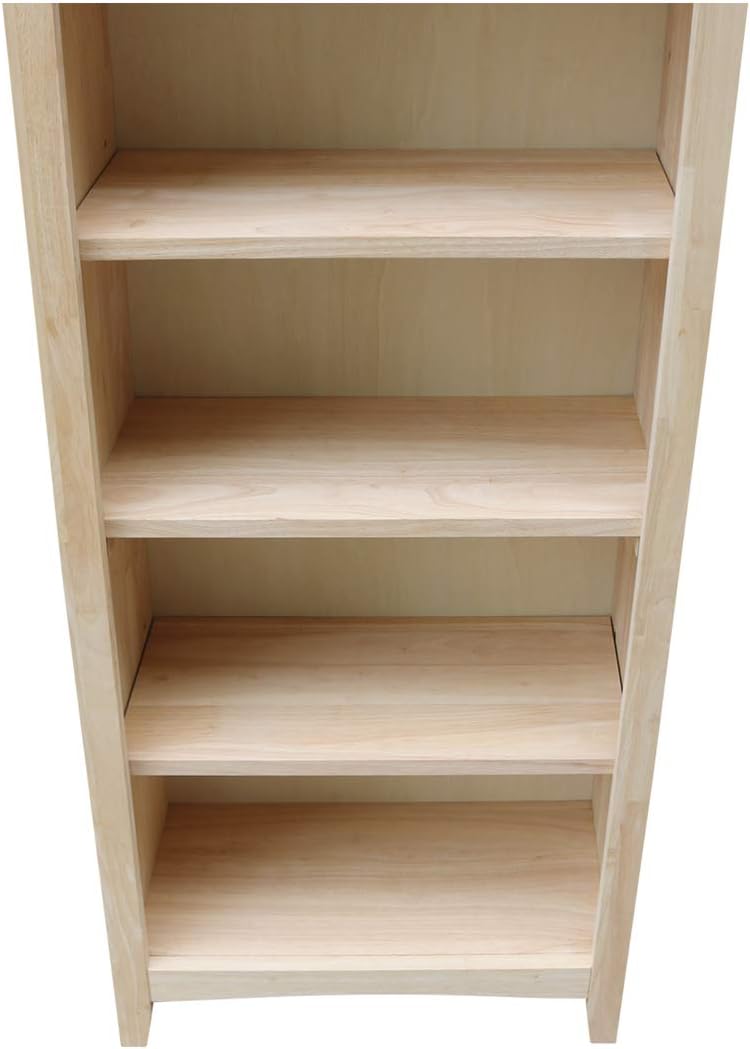 International Concepts Shaker Bookcase - 60 H,Unfinished