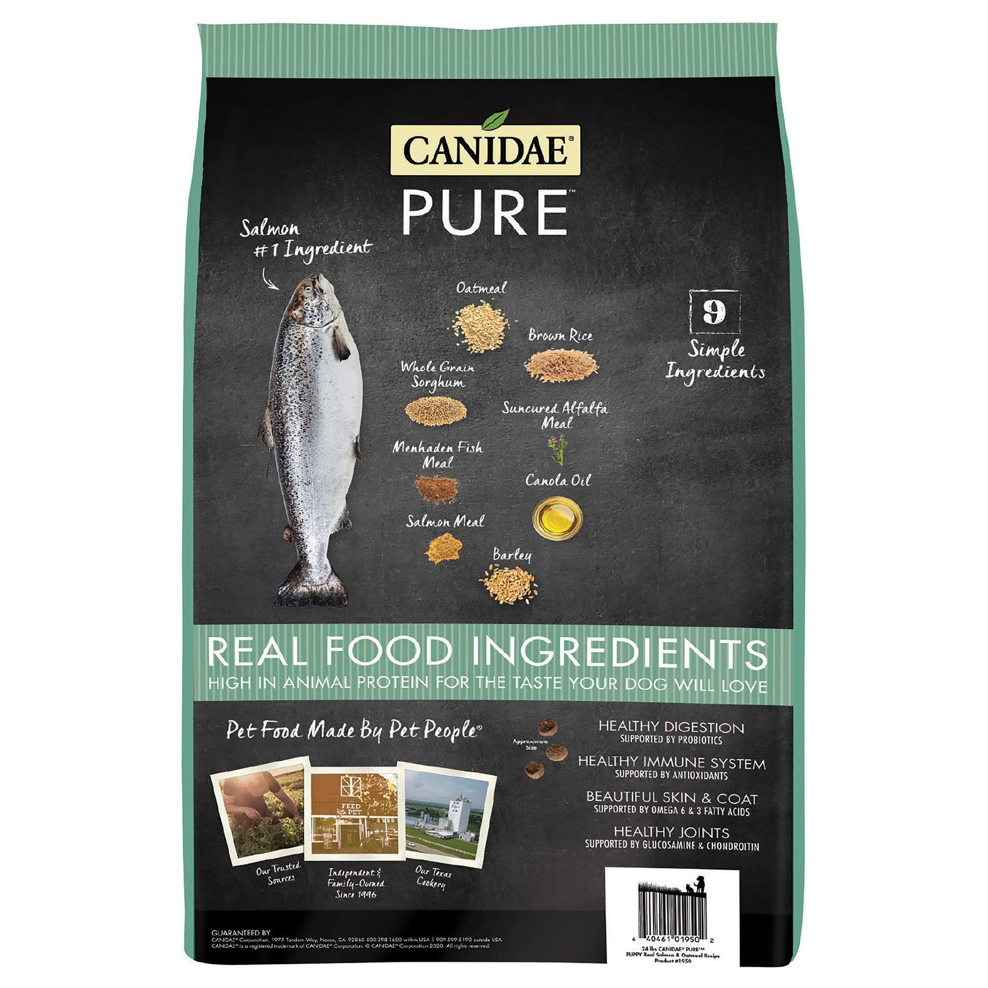 Canidae Pure Puppy Real Salmon u0026 Oatmeal Recipe Dry Food, 24 lbs.