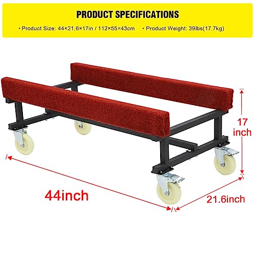 Watercraft PWC Dolly,Jet ski Dolly tolerable 1300 LBS Capacity Boat Storage Trailer Adjustable Width with Four Casters & Two Brakes,Heavy Duty Boat standsfor Dinghy, Sailboat