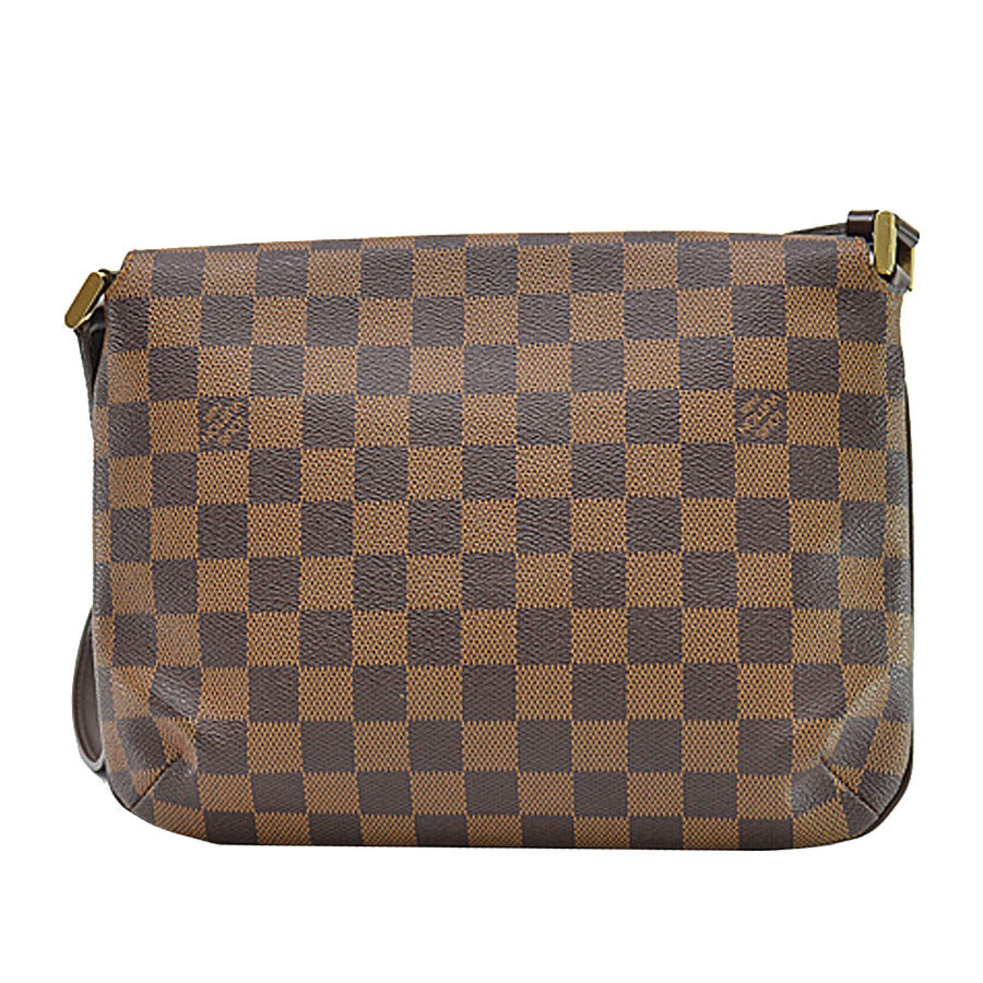 Pre-Owned Louis Vuitton Bag Damier Musette Tango Short Brown Canvas Shoulder Women's N51255 (Good)