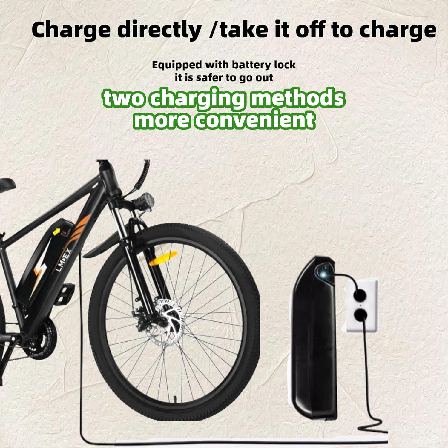 Electric Bike for Adults 26”, Mountain Ebike 500W Motor, Commuter Ebike/Electric Bicycle with 36V 374.4Wh Removable Battery, UL2849 Certified