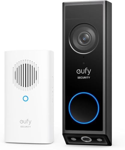 eufy Security Video Doorbell E340 (Battery Powered), Dual Cameras with Delivery Guard, 2K Full HD and Color Night Vision, HomeBase S380 Compatible, No Monthly Fee