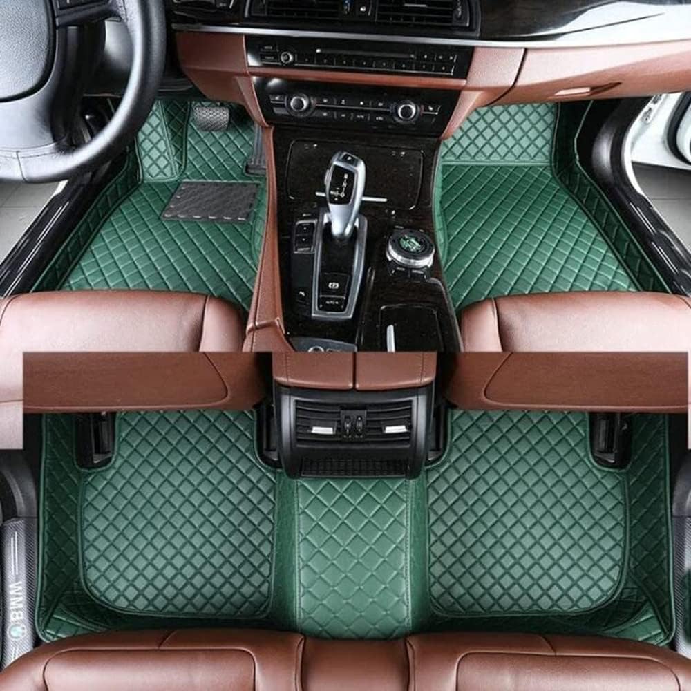 NYMCAR Custom car Floor Mats for BMW 1,2,3,4,5,6,7,8 Series X1,X2,X3,X4,X5,X6,X7,Z4 2000-2022 Car Full Coverage All Weather Pads Protection Non-Slip Leather Floor Liners (Black Blue)