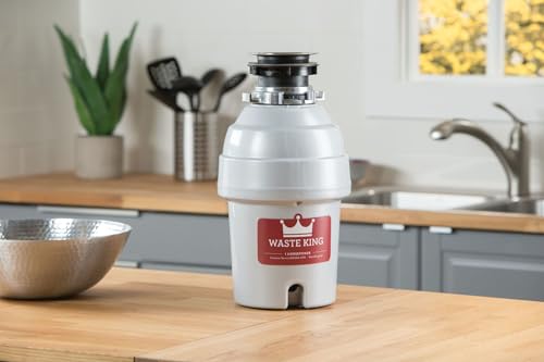 Waste King L-5000TC Batch Feed Garbage Disposal with Power Cord, 3/4 HP