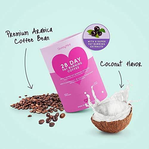 SkinnyMint Fat Burning Coffee. Keto Diet Drink. Appetite Suppressant for Weight