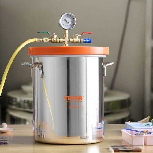 VEVOR 3 Gallon Vacuum Chamber Upgraded Tempered Glass Lid Vacuum Degassing Chamber - Shop Hardware Tools Online Store