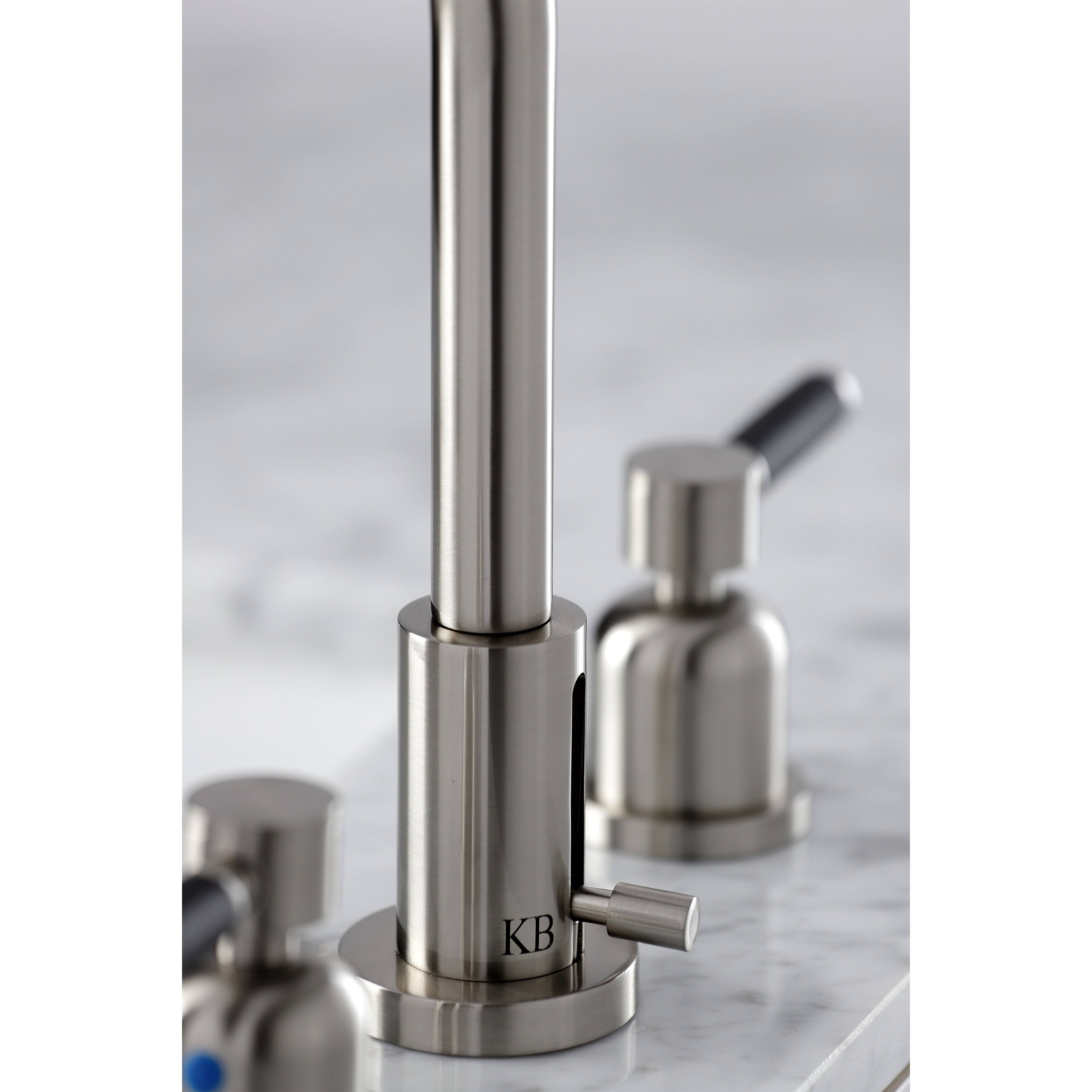 Kingston Brass FSC8958DKL 8x22 Widespread Bathroom Faucet, Brushed Nickel